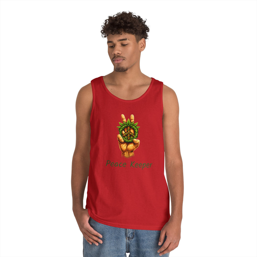 Peace Keeper Tank Top — Vintage Peace Sign Hand Graphic