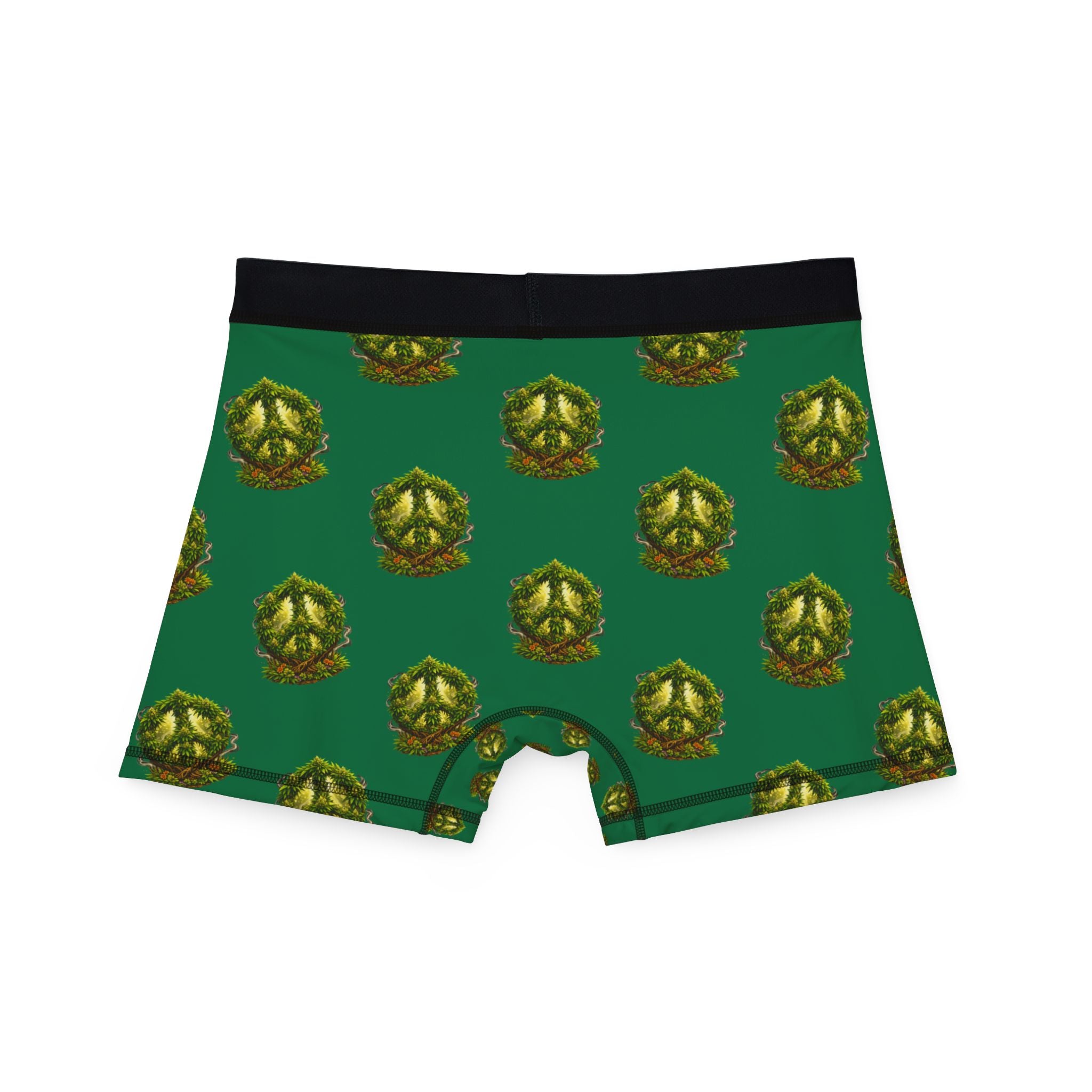 Green 420 peace Patterned Boxer Briefs