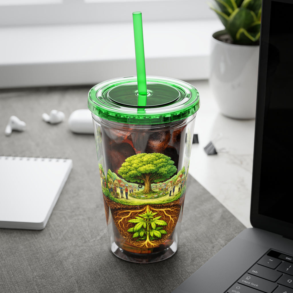 16oz Eco Tree Tumbler with Straw — Green Peace Keeper