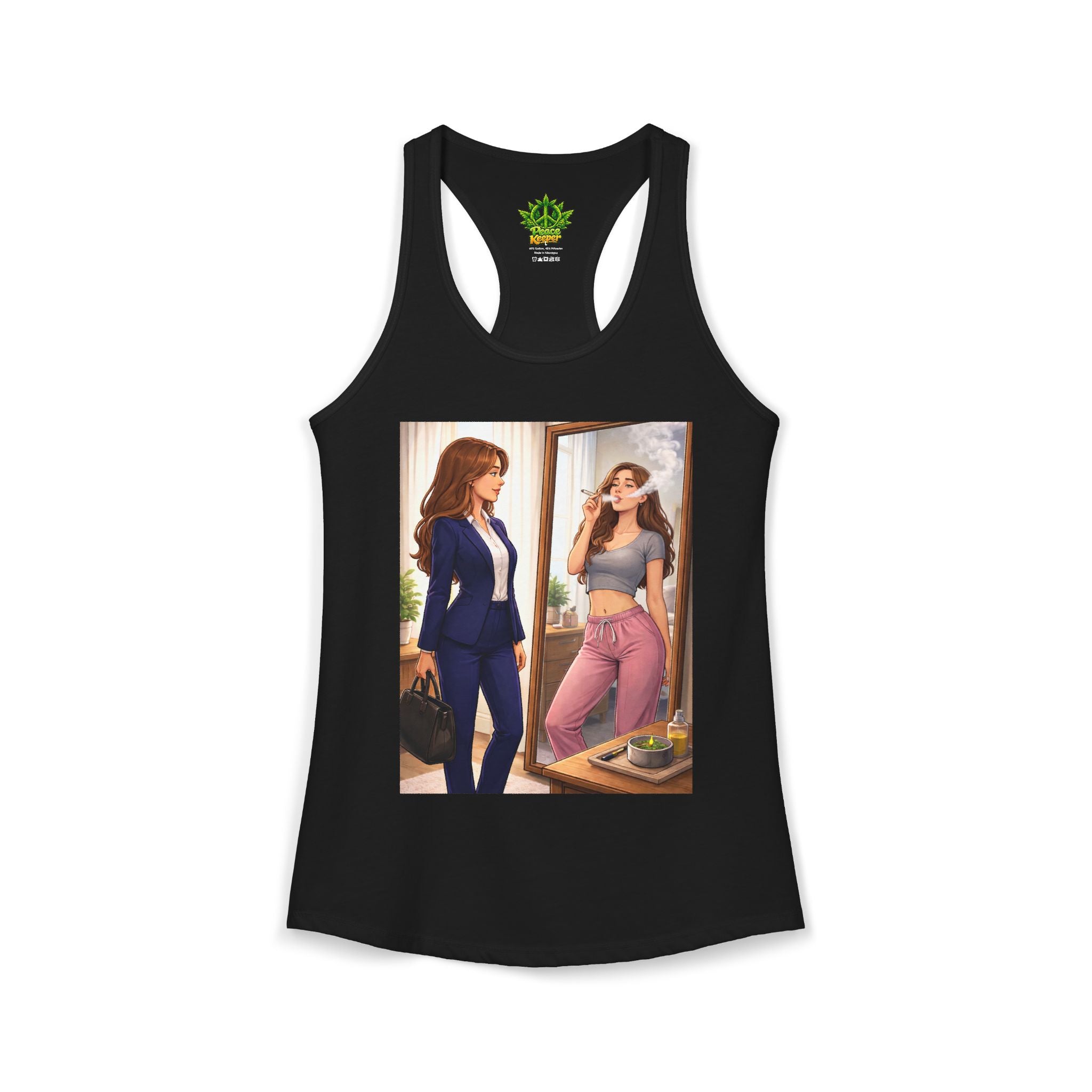 Corporate Stoner Ideal Racerback Tank