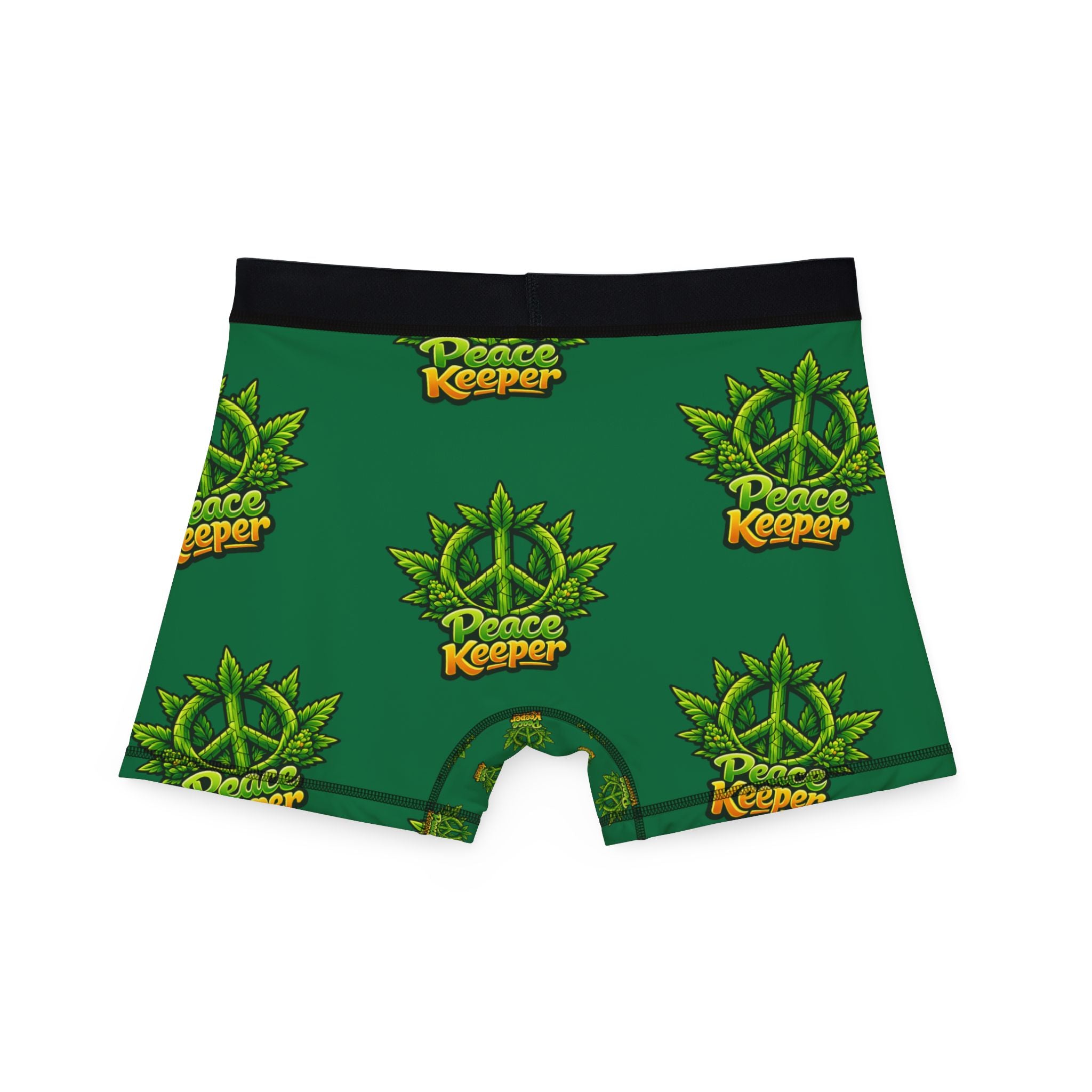 Peace Keeper Marijuana Leaf  pattern Boxer Briefs