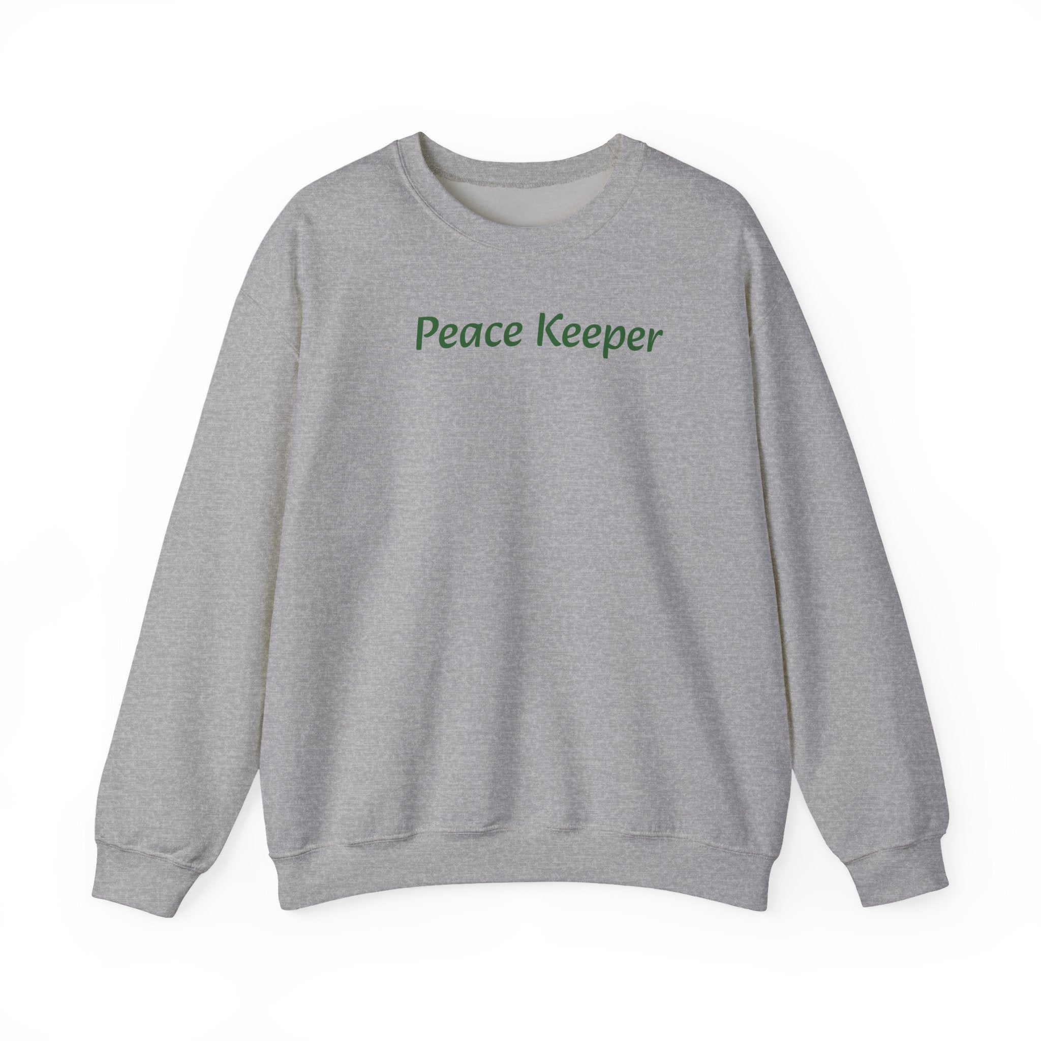 Peace Keeper Crewneck Sweatshirt — Peace Sign/Plant Graphic