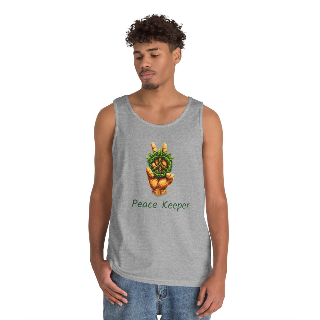 Peace Keeper Tank Top — Vintage Peace Sign Hand Graphic