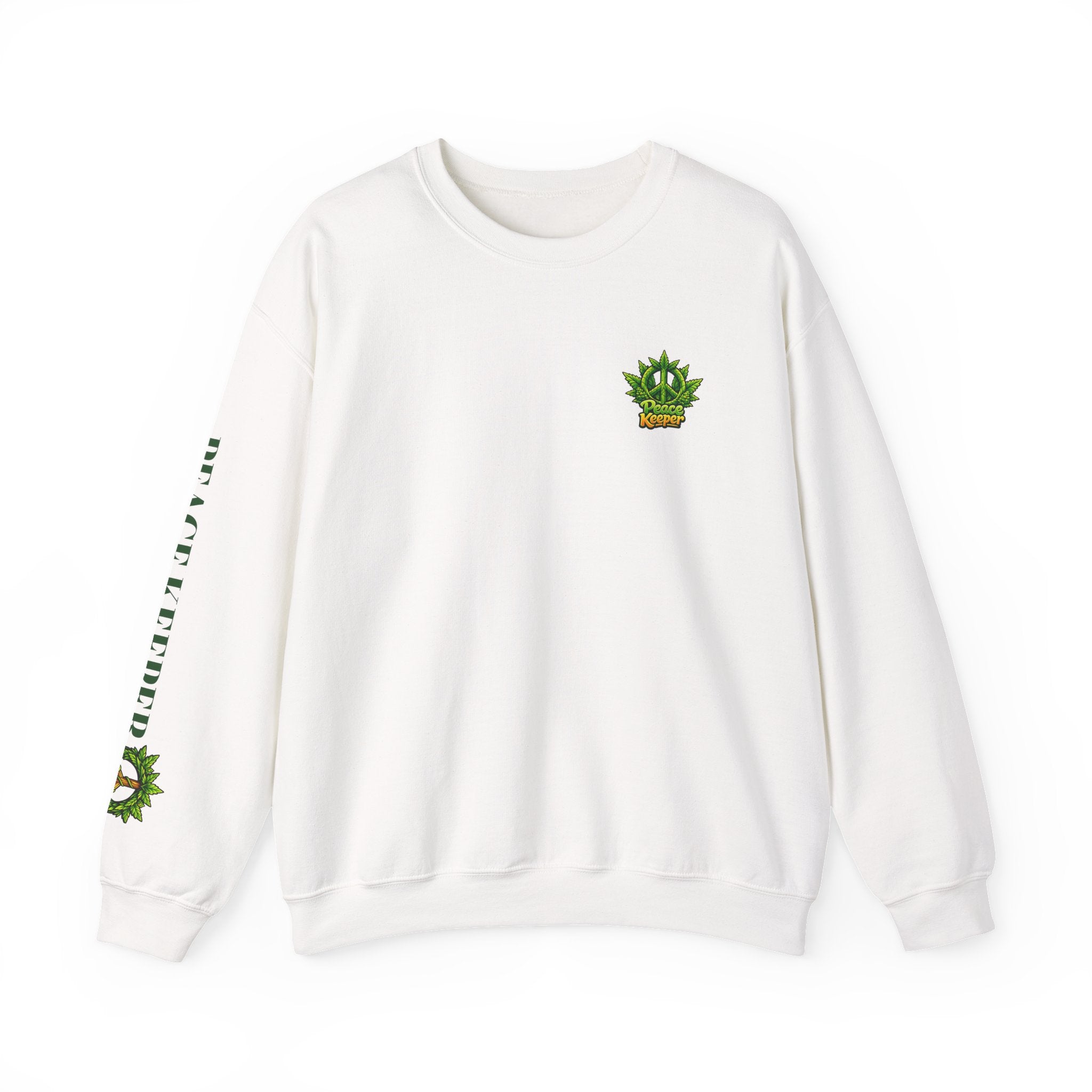 Peace Keeper Crewneck Sweatshirt — cannabis Graphic