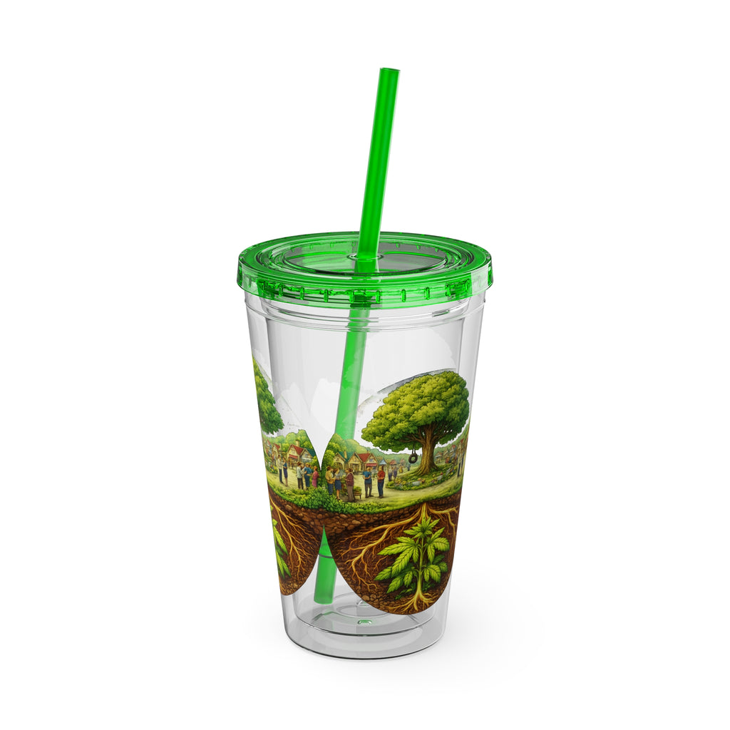 16oz Eco Tree Tumbler with Straw — Green Peace Keeper