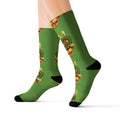 Green Peace Sign Plant Socks — Eco Vibe Crew Socks