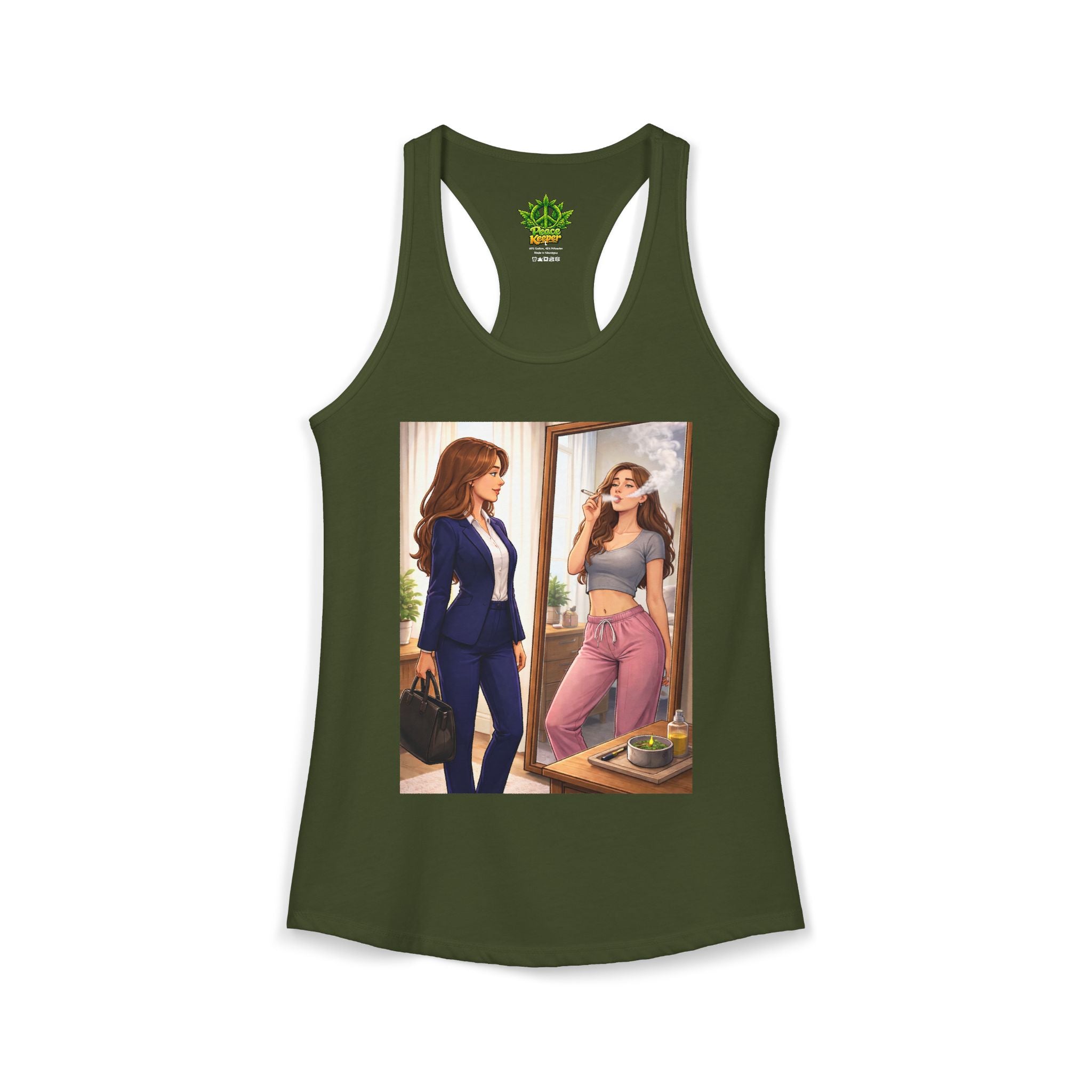 Corporate Stoner Ideal Racerback Tank