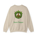 Peace Keeper Crewneck Sweatshirt — Peace Sign/Plant Graphic
