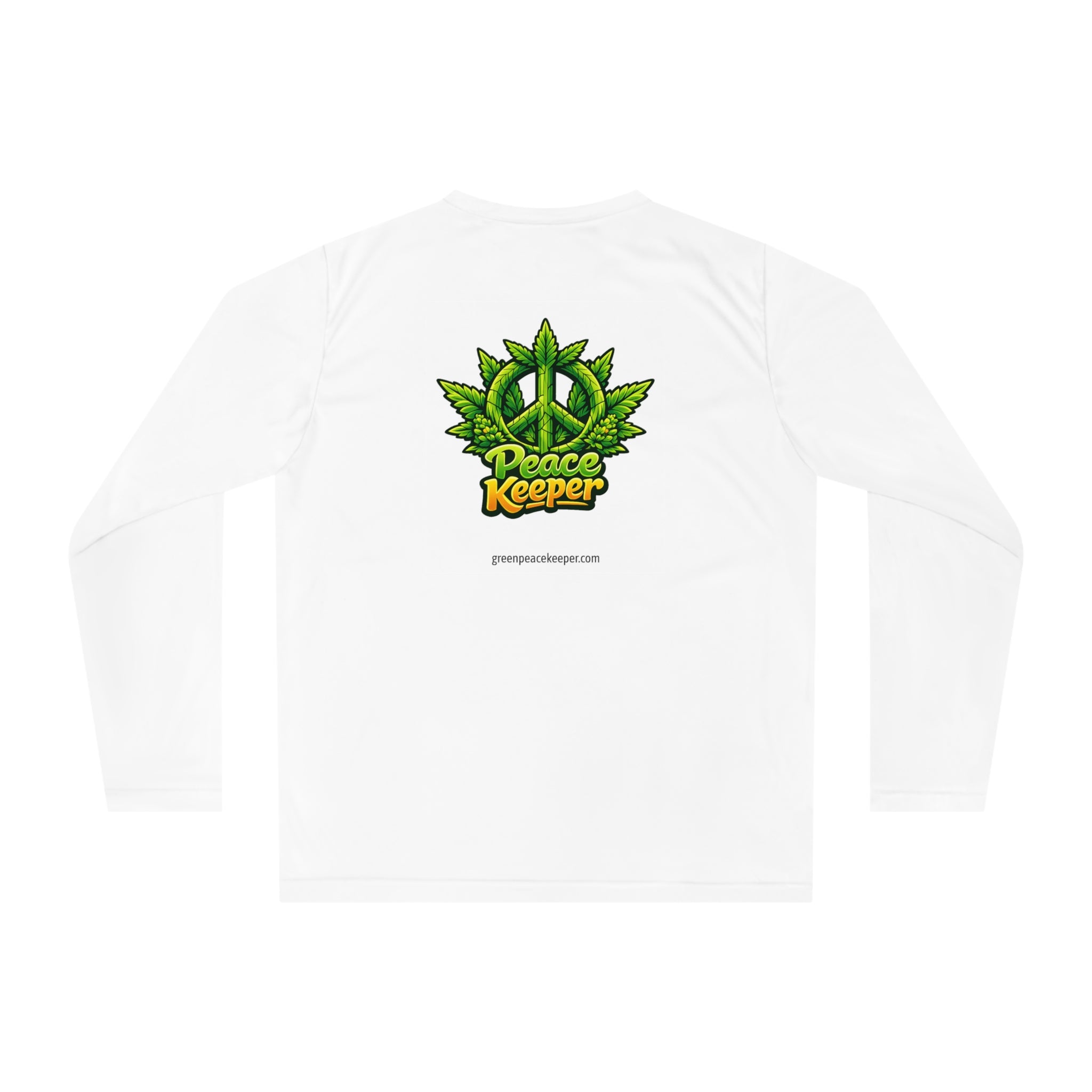 Peace Keeper Cannabis Leaf Long Sleeve Shirt — "If your reading this im high" Performance Tee