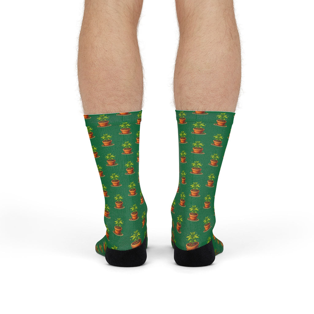 Baby marijuana plant socks
