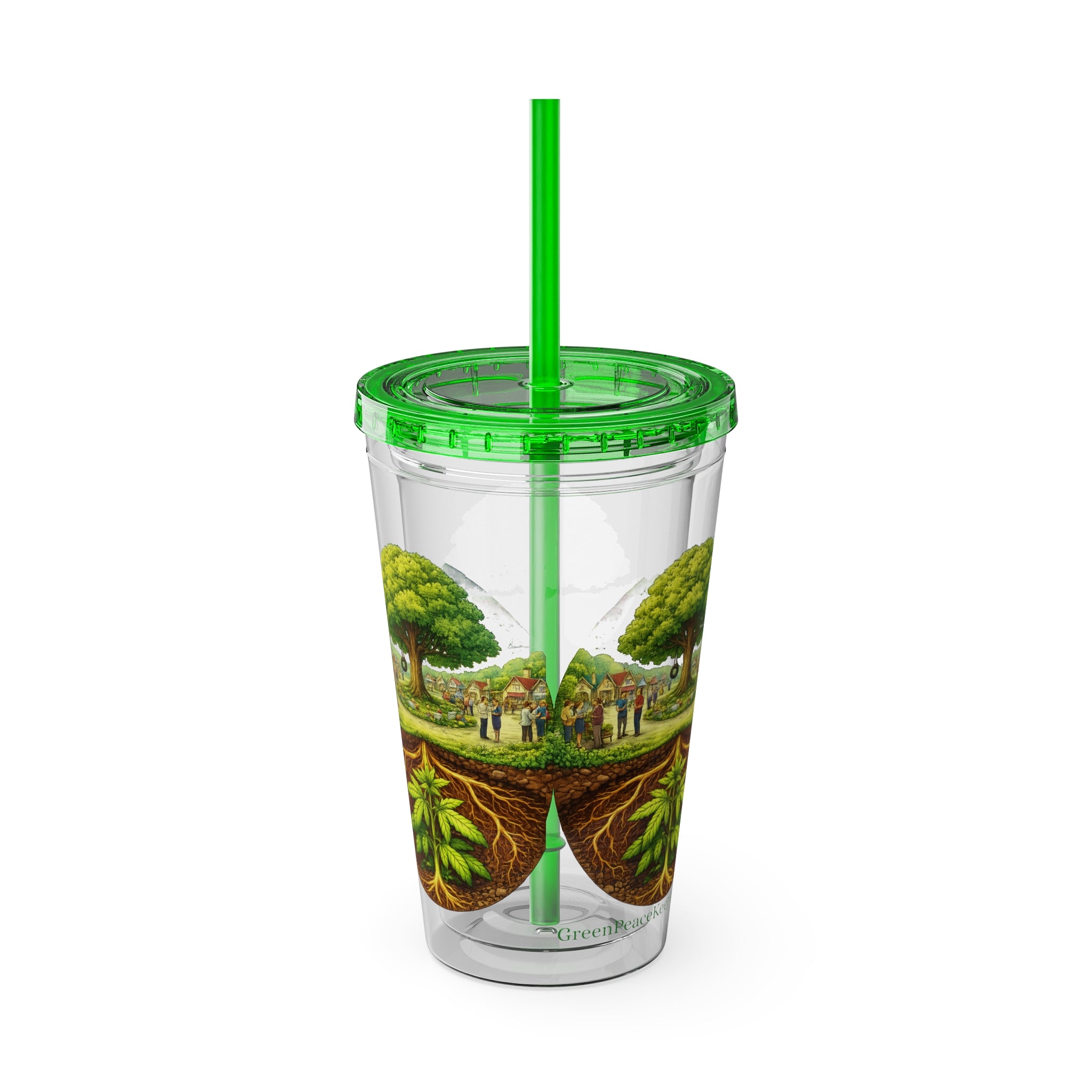 16oz Eco Tree Tumbler with Straw — Green Peace Keeper
