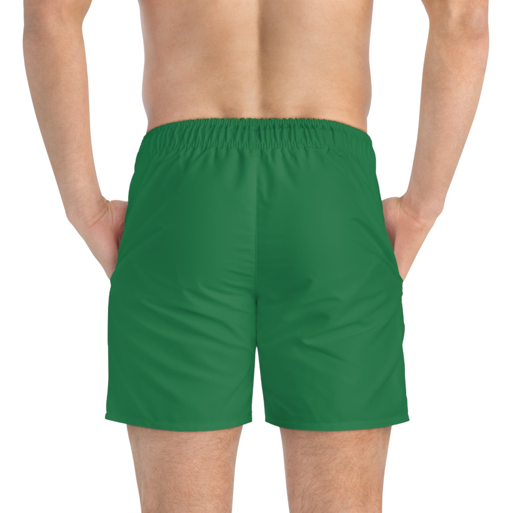 Green space stoner swim trunks