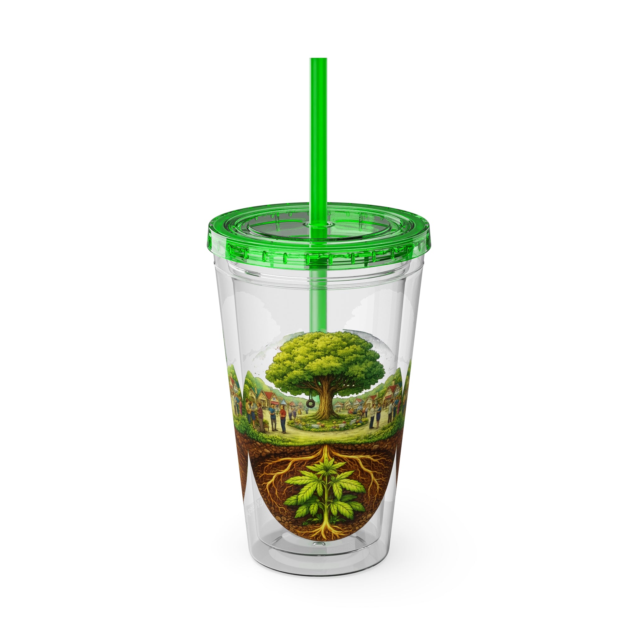 16oz Eco Tree Tumbler with Straw — Green Peace Keeper