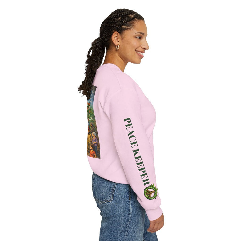 Peace Keeper Crewneck Sweatshirt — cannabis Graphic
