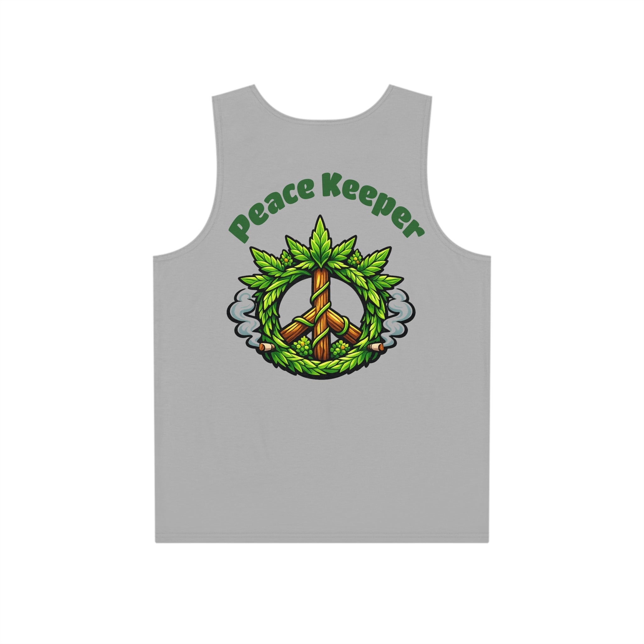 Peace Keeper Tank Top — Retro Cannabis Leaf Peace Sign Graphic