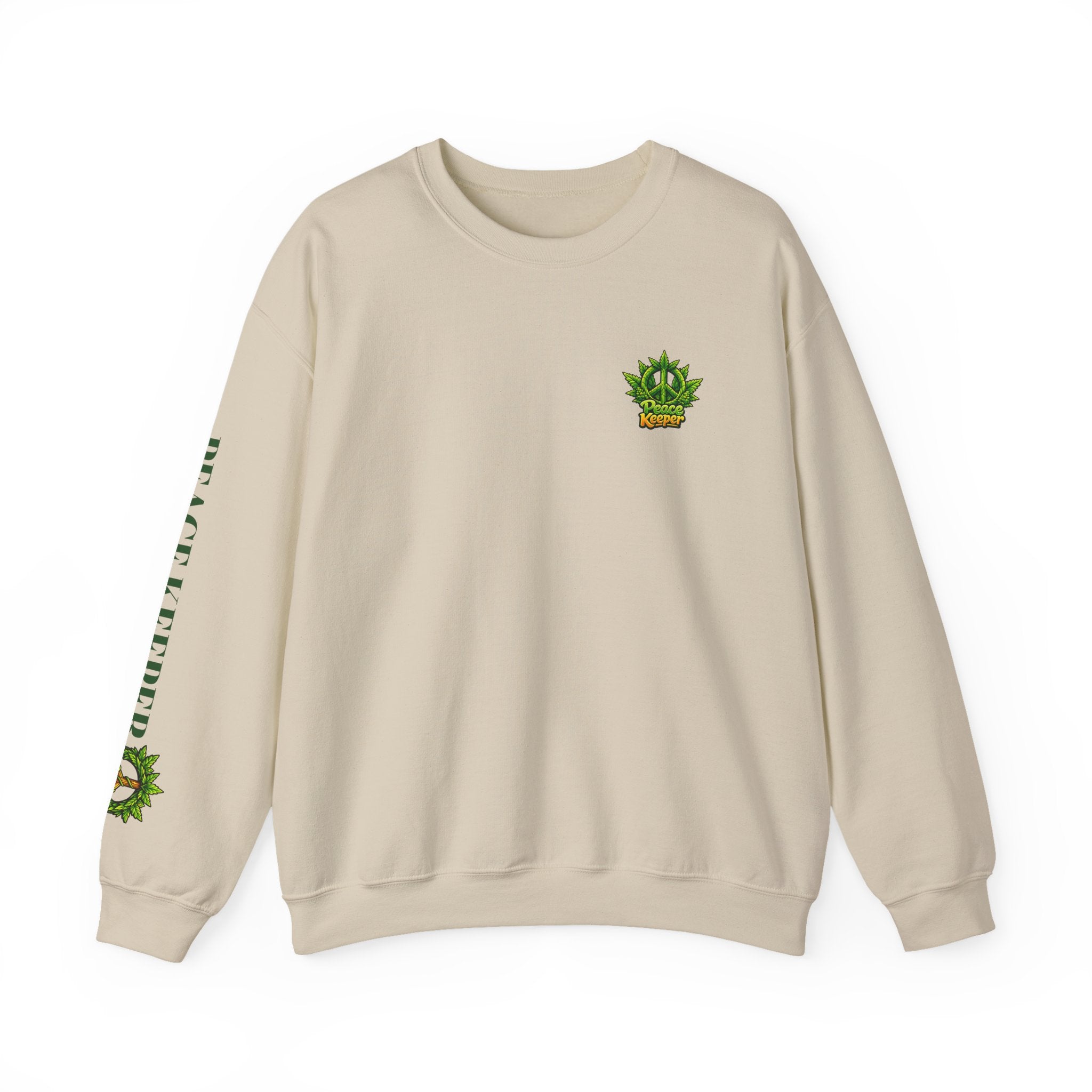 Peace Keeper Crewneck Sweatshirt — cannabis Graphic