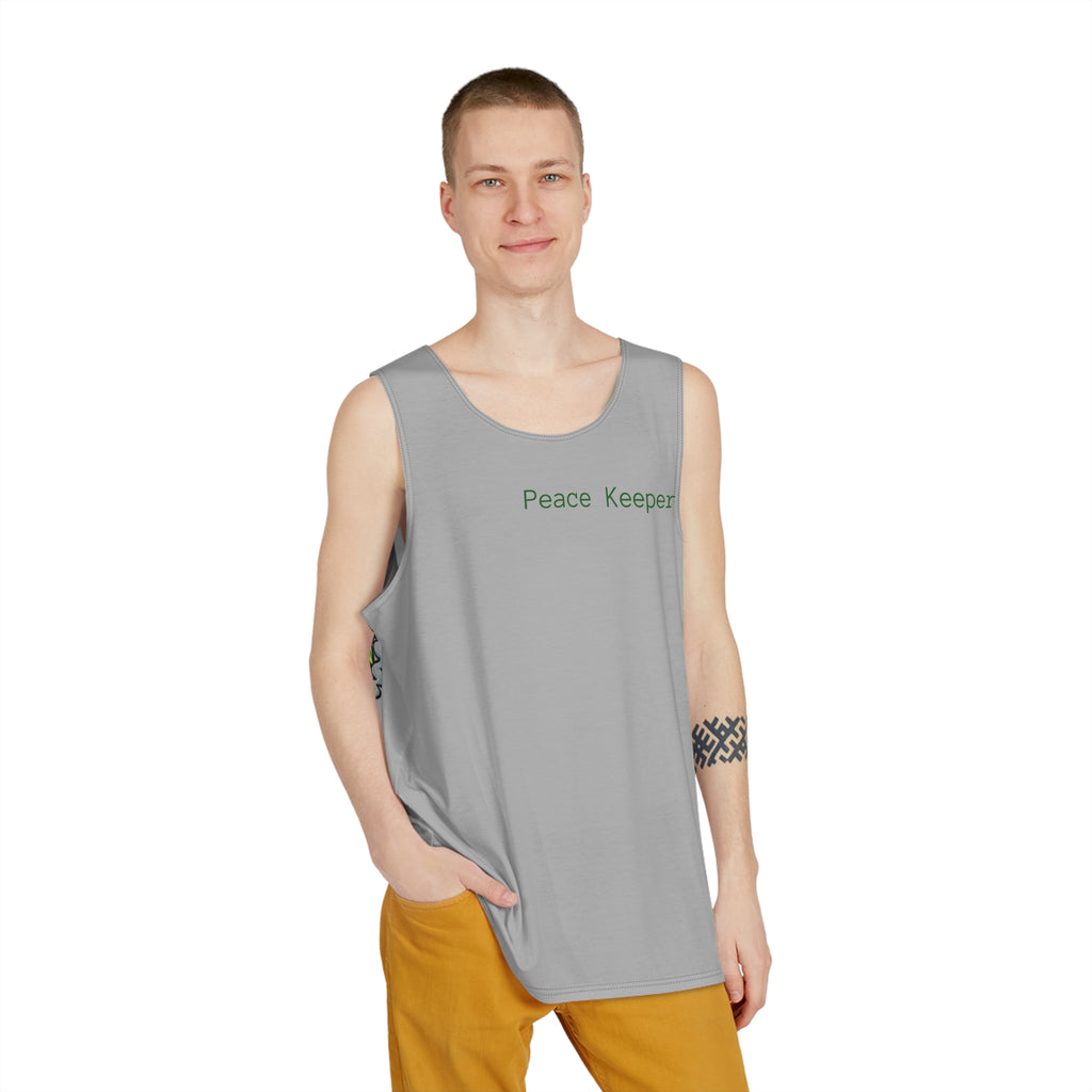 Peace Keeper Tank Top — Retro Cannabis Leaf Peace Sign Graphic