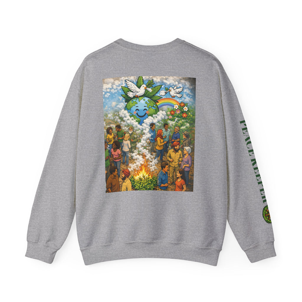 Peace Keeper Crewneck Sweatshirt — cannabis Graphic