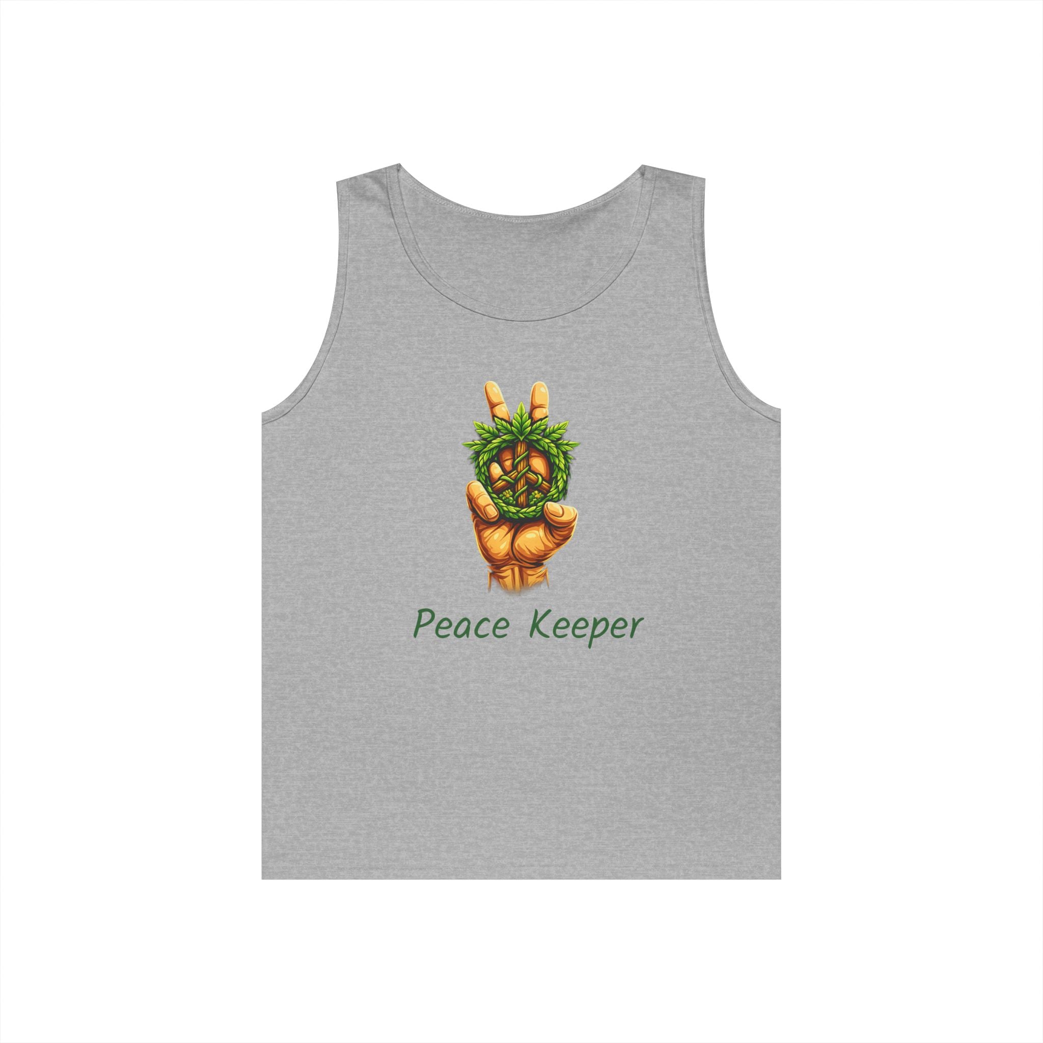 Peace Keeper Tank Top — Vintage Peace Sign Hand Graphic