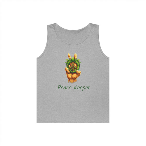 Peace Keeper Tank Top — Vintage Peace Sign Hand Graphic