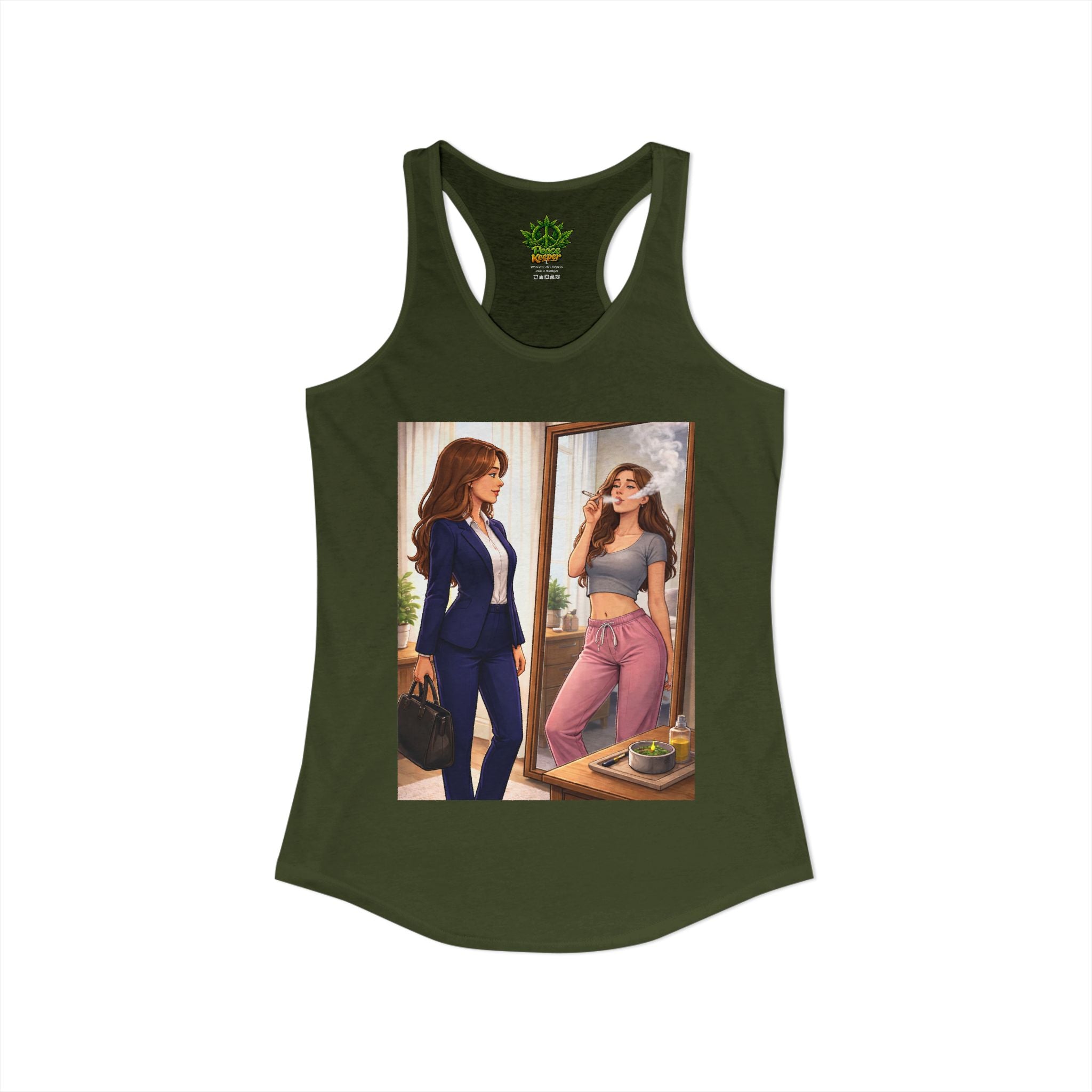 Corporate Stoner Ideal Racerback Tank