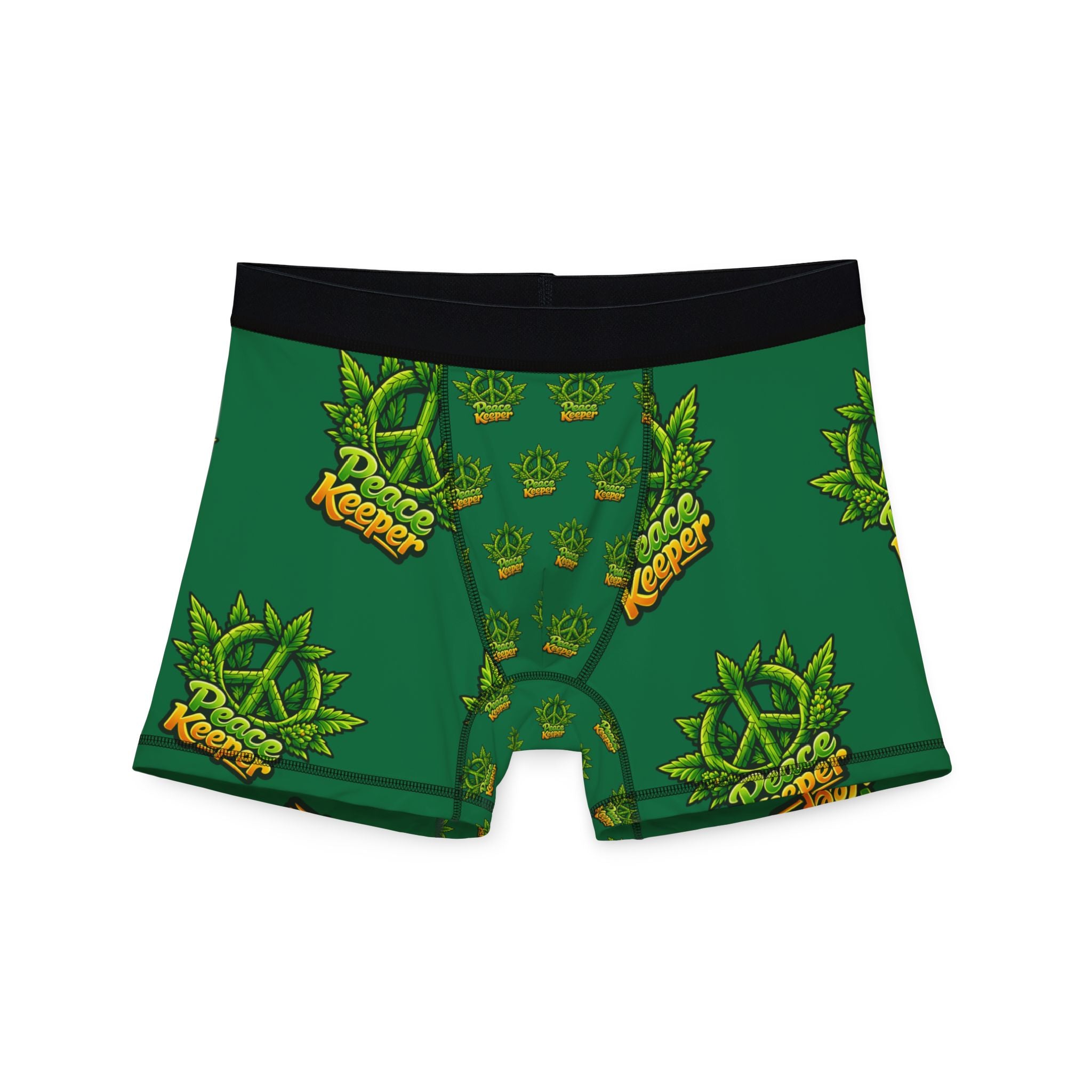 Peace Keeper Marijuana Leaf  pattern Boxer Briefs