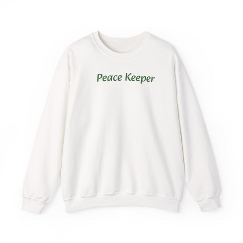 Peace Keeper Crewneck Sweatshirt — Peace Sign/Plant Graphic
