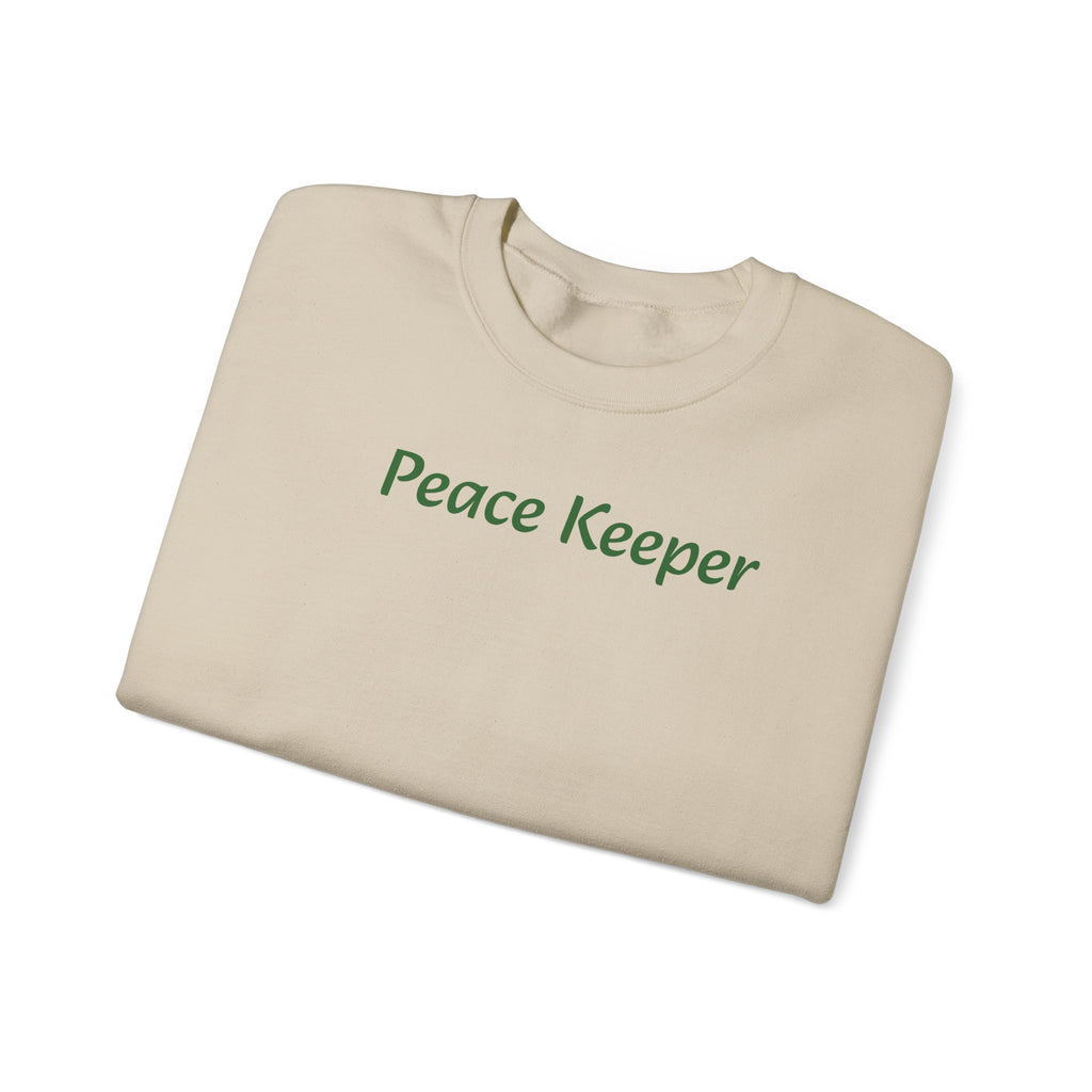 Peace Keeper Crewneck Sweatshirt — Peace Sign/Plant Graphic