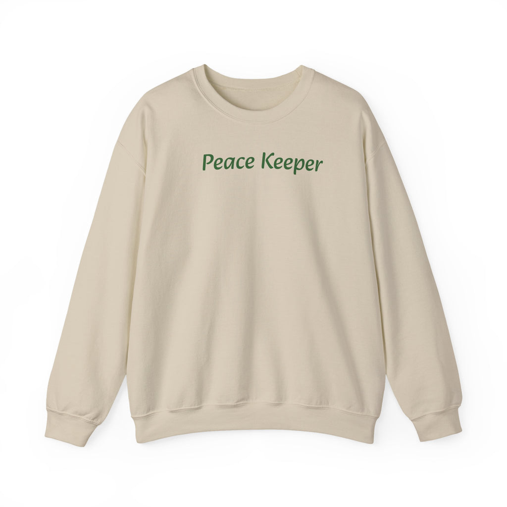 Peace Keeper Crewneck Sweatshirt — Peace Sign/Plant Graphic