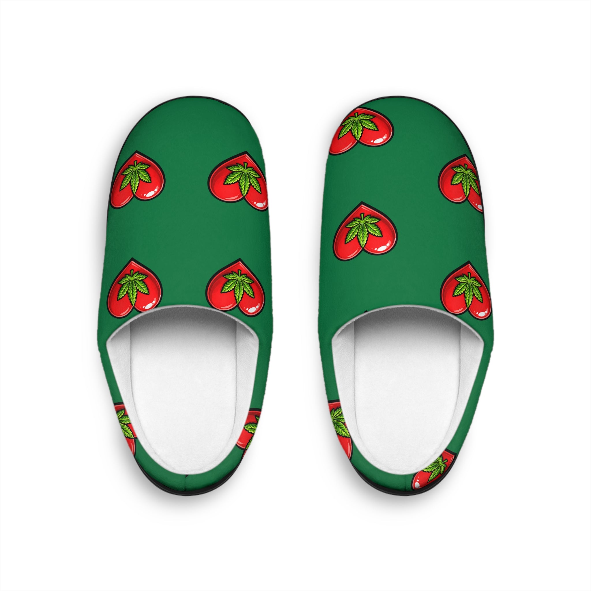 Cannabis Heart Slippers