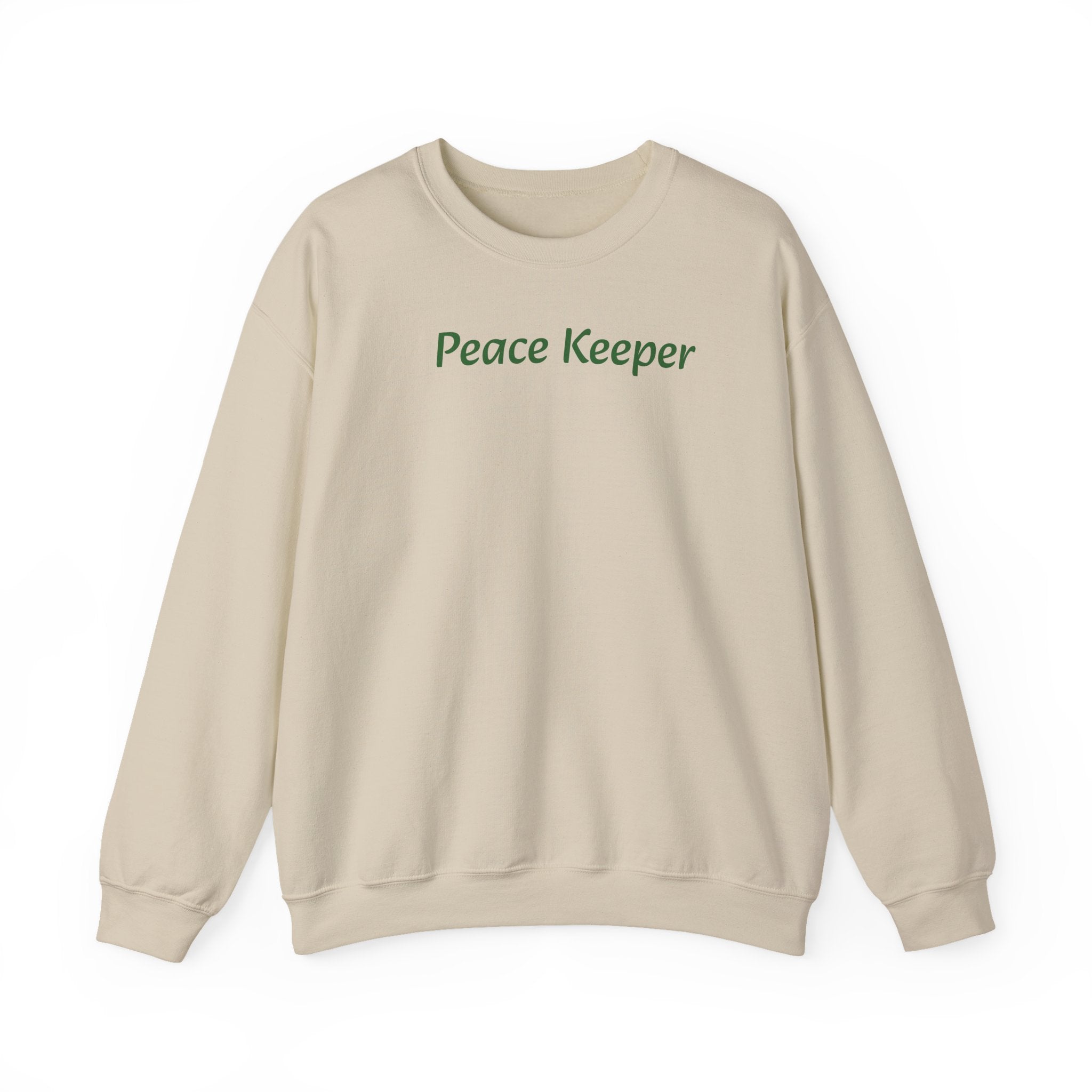 Peace Keeper Crewneck Sweatshirt — Peace Sign/Plant Graphic